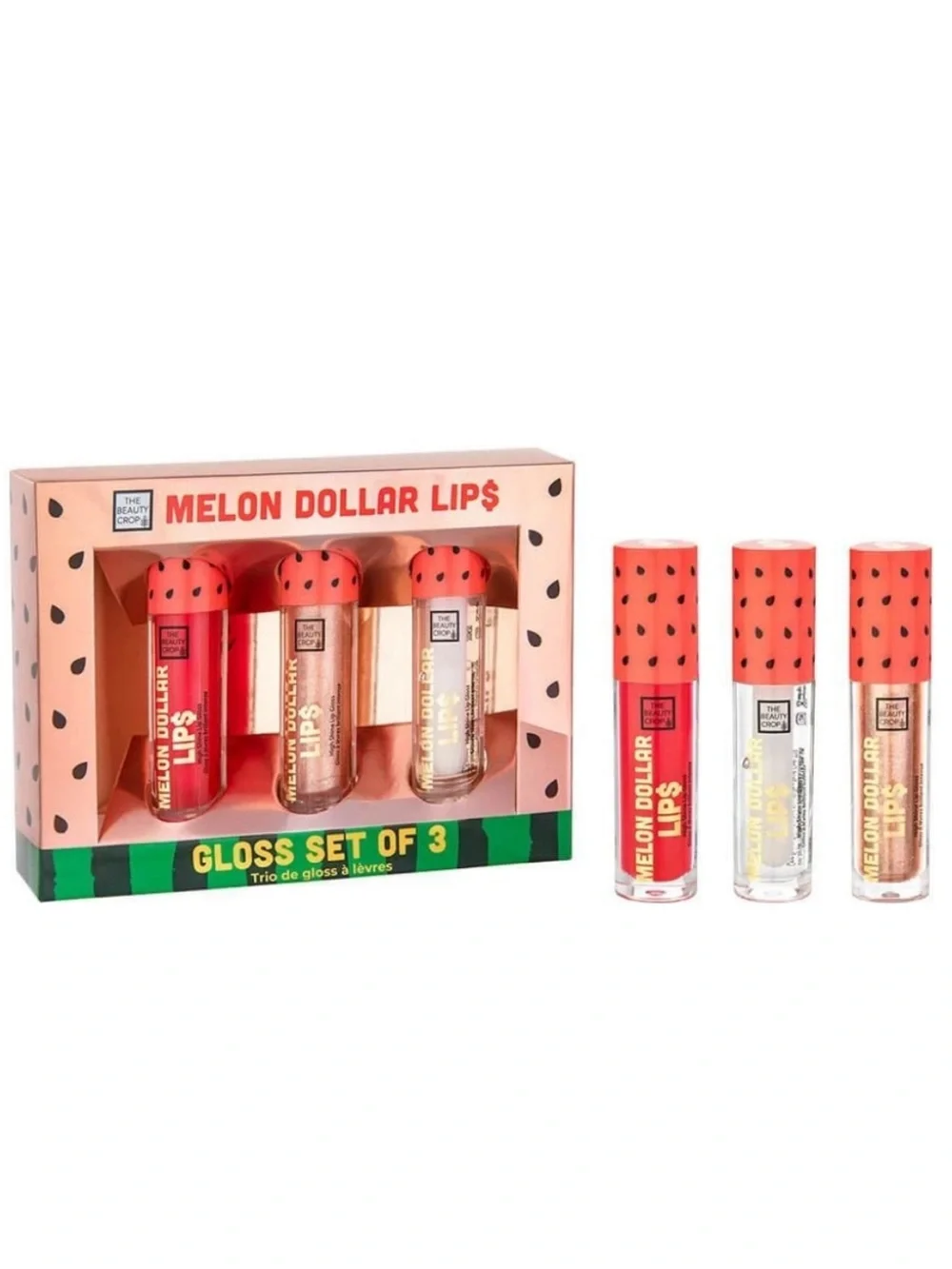 The Beauty Crop Melon Dollar Lips Gloss Set of 3